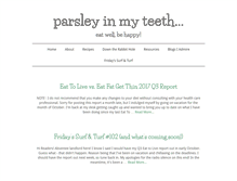 Tablet Screenshot of parsleyinmyteeth.com
